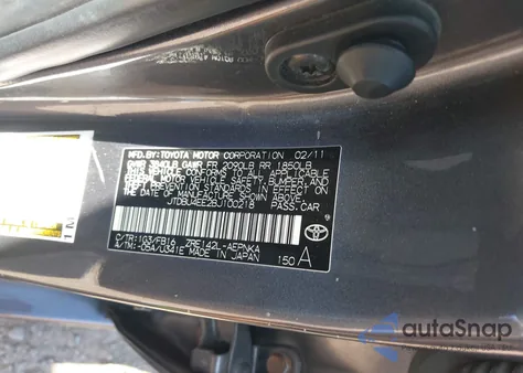 2011 Toyota Corolla Le z USA, uszkodzony, nr VIN JTDBU4EE2BJ100218